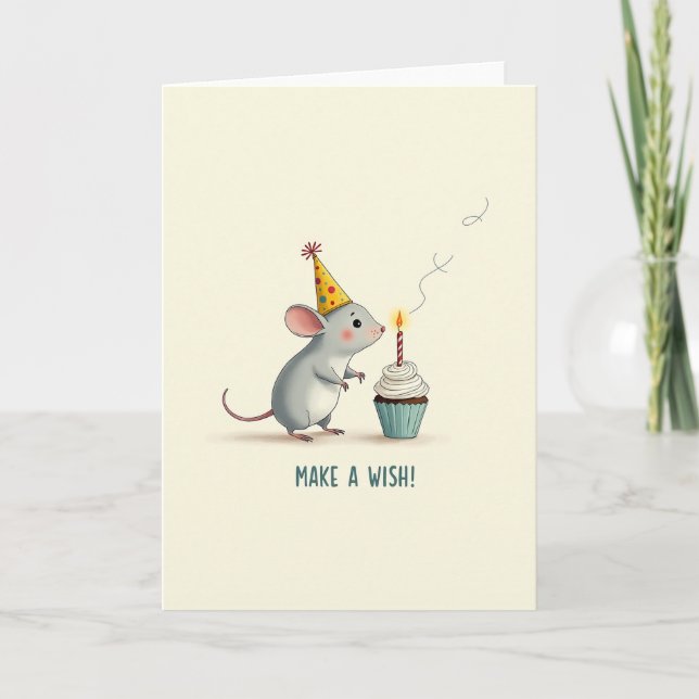 Tarjeta de cumpleaños de Ratón Dulce (Anverso)