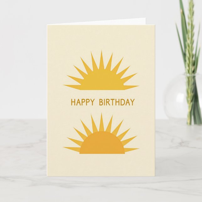 Tarjeta de cumpleaños de Ray Soleado (Anverso)