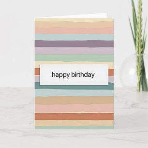 Tarjeta de cumpleaños de raya silenciada