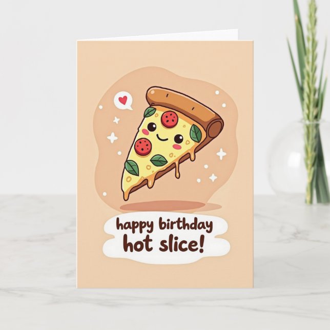 Tarjeta de cumpleaños de rebanada alegre (Anverso)
