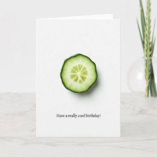 Tarjeta de cumpleaños de rebanada verde dulce