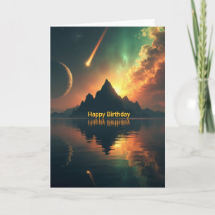 Tarjeta de cumpleaños de reflexión serena