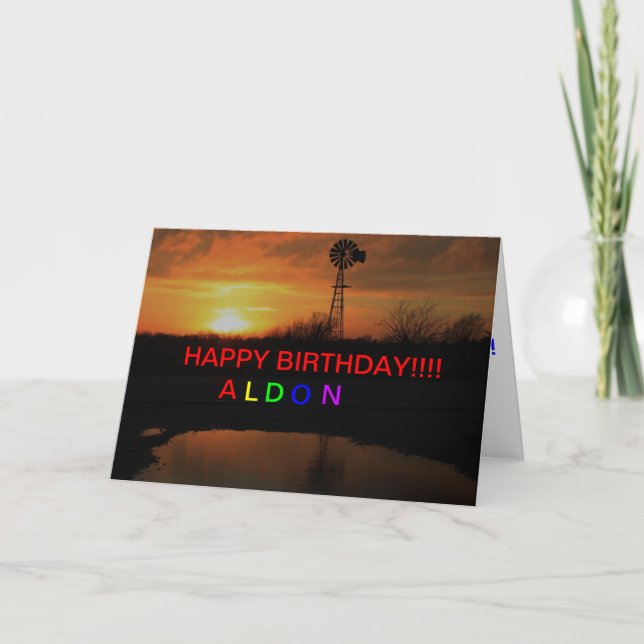 TARJETA DE CUMPLEAÑOS DE Reflexión Sunset de Kansa (Anverso)