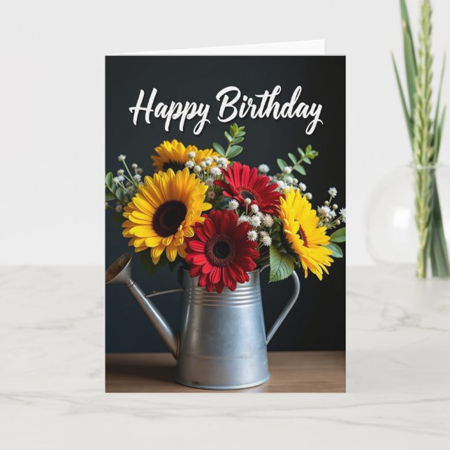 Tarjeta de cumpleaños de regadera (Anverso)