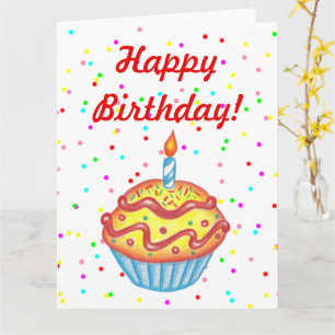 Tarjeta de cumpleaños de regalo sobredimensionada