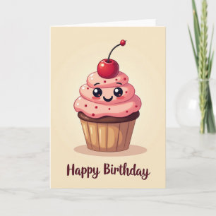 Tarjeta de cumpleaños de regalo sonriente