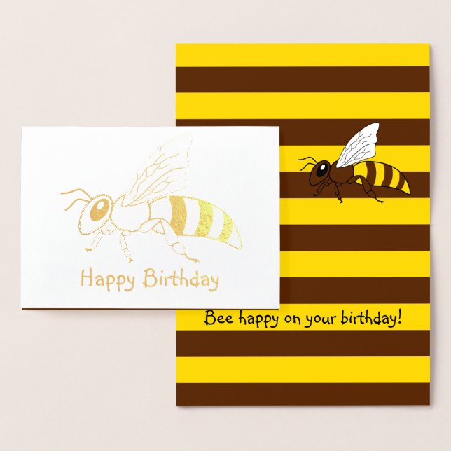 Tarjeta de cumpleaños de Relieve metalizado de hon (Demostración)