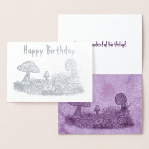 Tarjeta de cumpleaños de Relieve metalizado hongi 