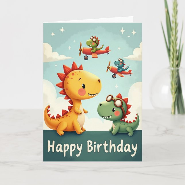 Tarjeta de cumpleaños de reptil dulce (Anverso)
