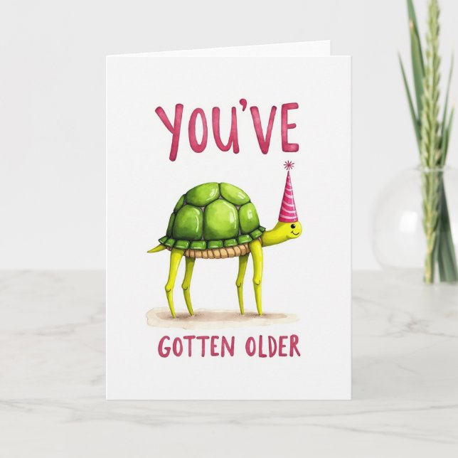 Tarjeta de cumpleaños de reptil verde (Anverso)
