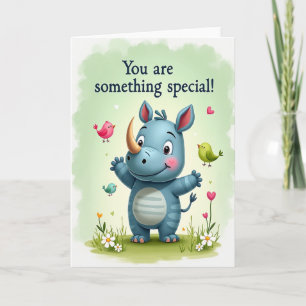 Tarjeta de cumpleaños de Rinoceronte Azure
