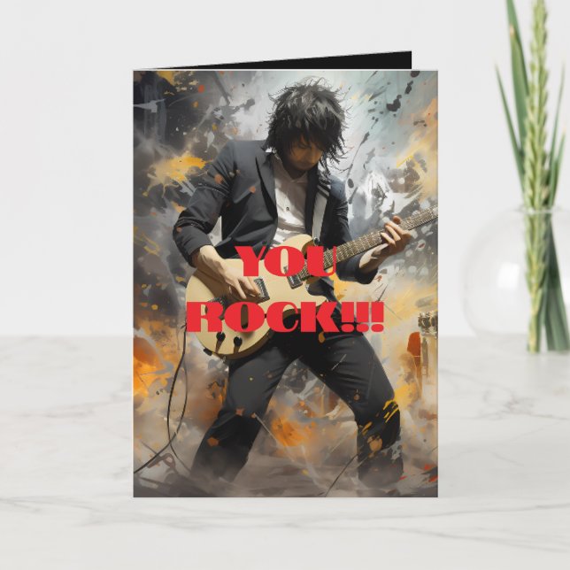 TARJETA DE CUMPLEAÑOS DE ROCK (Anverso)