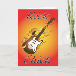 tarjeta de cumpleaños de rock chick