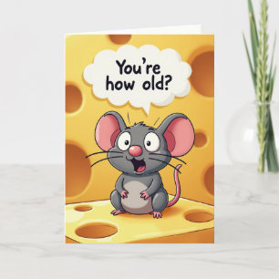 Tarjeta de cumpleaños de roedor sorprendido