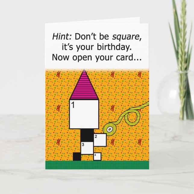 Tarjeta de cumpleaños de rompecabezas de personali (Anverso)