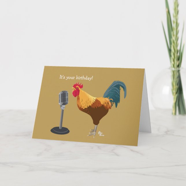 Tarjeta de cumpleaños de Rooster (Anverso)
