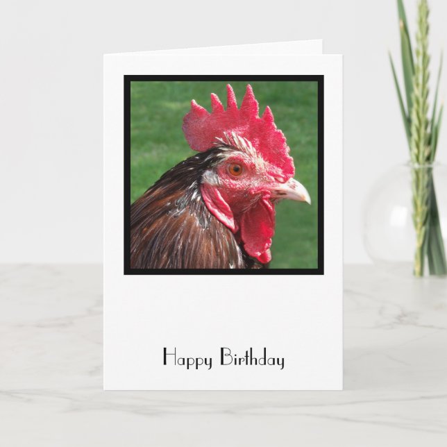 Tarjeta de cumpleaños de Rooster (Anverso)