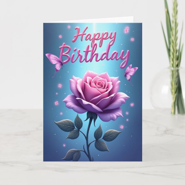 Tarjeta de cumpleaños de Rosa Alada (Anverso)