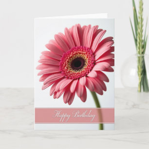 Tarjeta de cumpleaños de rosa alegre en flor