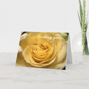 Tarjeta de cumpleaños de rosa amarilla