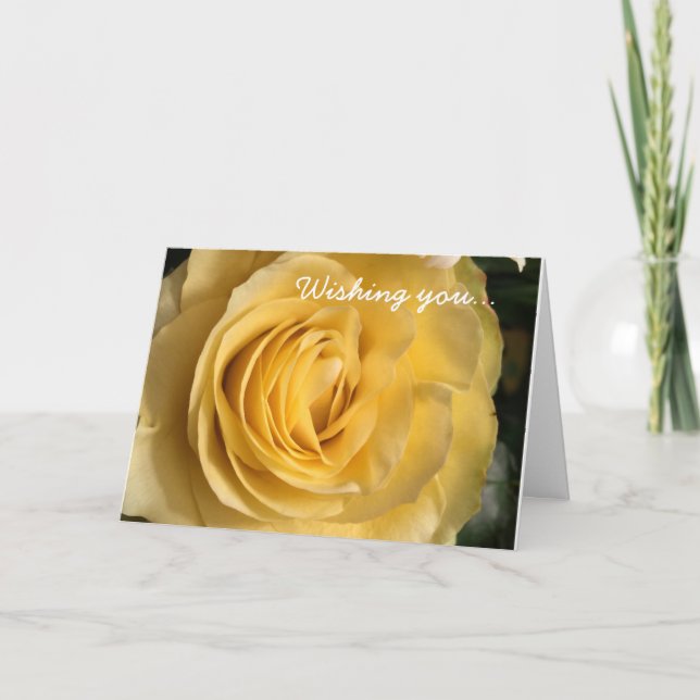 Tarjeta de cumpleaños de rosa amarillo (Anverso)