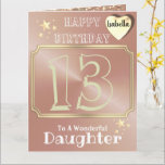Tarjeta de cumpleaños de Rosa Gold Daughter Person<br><div class="desc">Personalizado personalizada rosa oro idea de tarjeta de felicitación de cumpleaños para hija. Cree una tarjeta única para un cumpleaños especial.</div>
