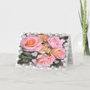 Tarjeta de cumpleaños de rosas para mamá