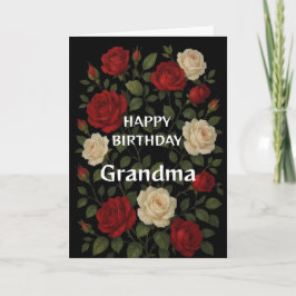 Tarjeta de cumpleaños de rosas trepadoras encantad