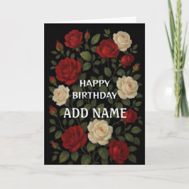 Tarjeta de cumpleaños de rosas trepadoras encantad