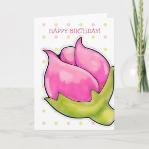 Tarjeta de cumpleaños de Rosebud Joy