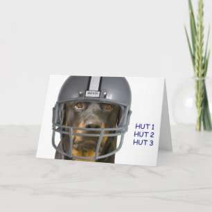 Tarjeta de cumpleaños de Rottweiler por razón