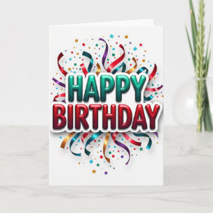 Tarjeta de cumpleaños de rubí esmeralda