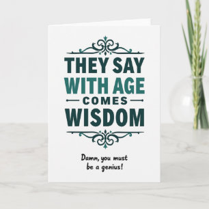 Tarjeta de cumpleaños de sabiduría elegante