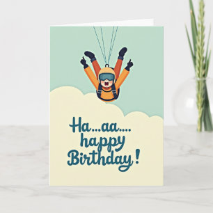 Tarjeta de cumpleaños de salto de aventura