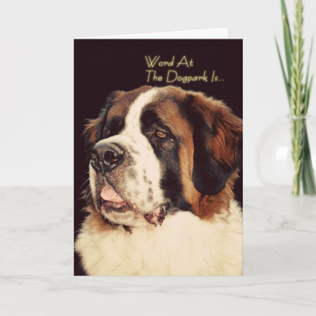 Tarjeta de cumpleaños de San Bernard (Anverso)