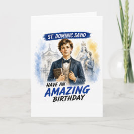 Tarjeta de cumpleaños de San Domingo Savio