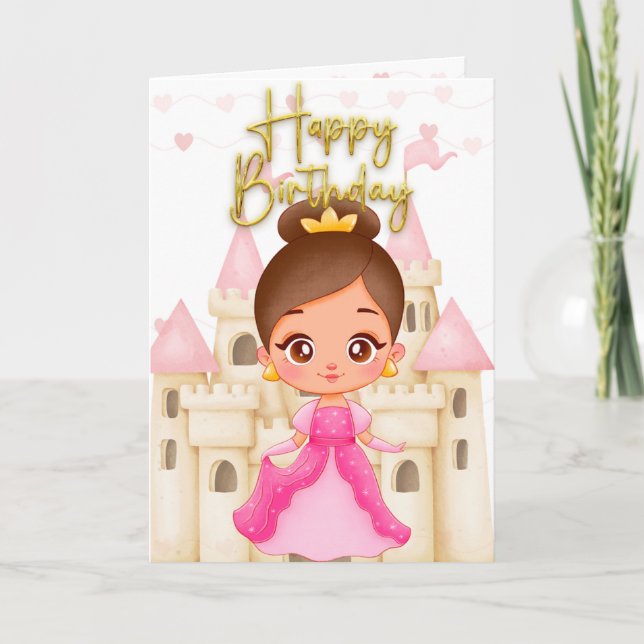Tarjeta de cumpleaños de San Valentín - Princesa (Anverso)