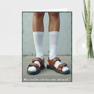 Tarjeta de cumpleaños de sandalias únicas