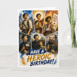 Tarjeta de cumpleaños de santos heroicos