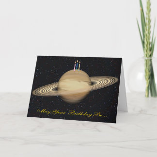 Tarjeta de cumpleaños de Saturn del planeta
