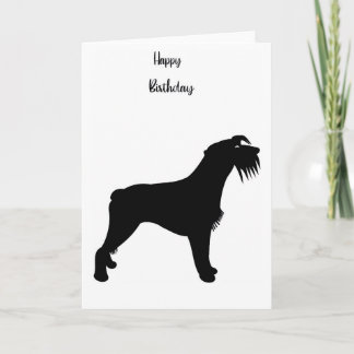 Tarjeta de cumpleaños de Schnauzer Shadow