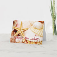 Tarjeta de cumpleaños de Seashells de bonito