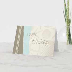 Tarjeta de cumpleaños de Seashells Happy
