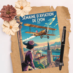 Tarjeta de cumpleaños de Semaine d'Aviation de Lyo