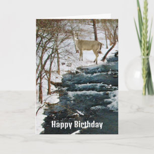 Tarjeta de cumpleaños de Shoal Creek en invierno c