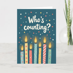 Tarjeta de cumpleaños de siete velas