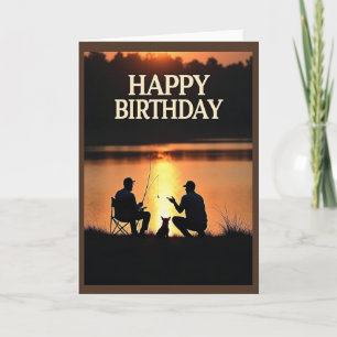 Tarjeta de cumpleaños de silueta pacífica