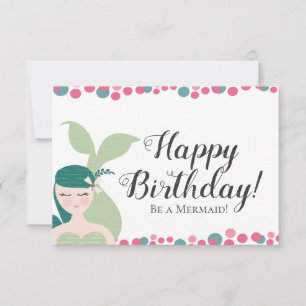 Tarjeta de cumpleaños de sirena