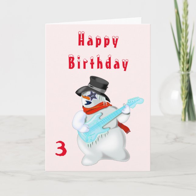 Tarjeta de cumpleaños de Snowman musical - Persona (Anverso)
