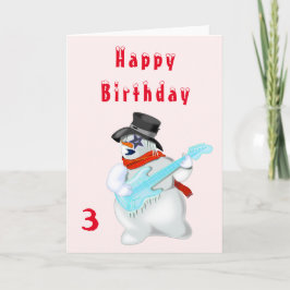 Tarjeta de cumpleaños de Snowman musical - Persona